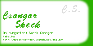 csongor speck business card